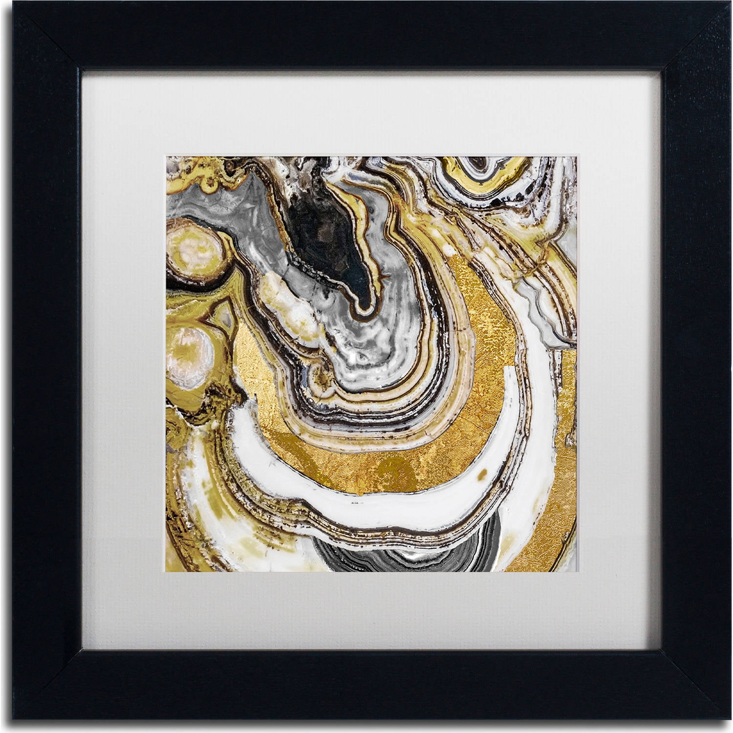 Trademark Fine Art "Stone Prose" Canvas Art by Color Bakery, White Matte, Black Frame