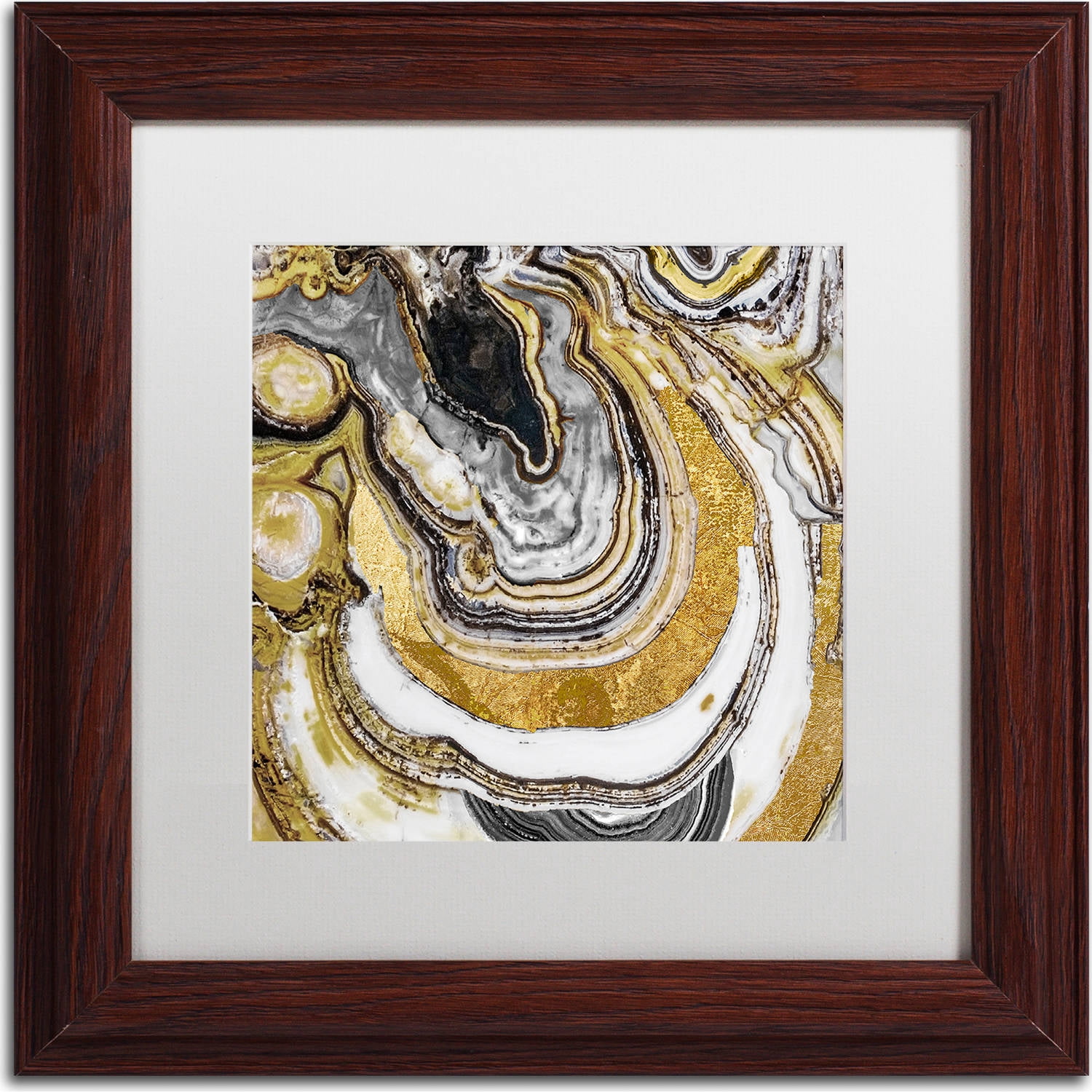 Trademark Fine Art "Stone Prose" Canvas Art by Color Bakery, White Matte, Wood Frame