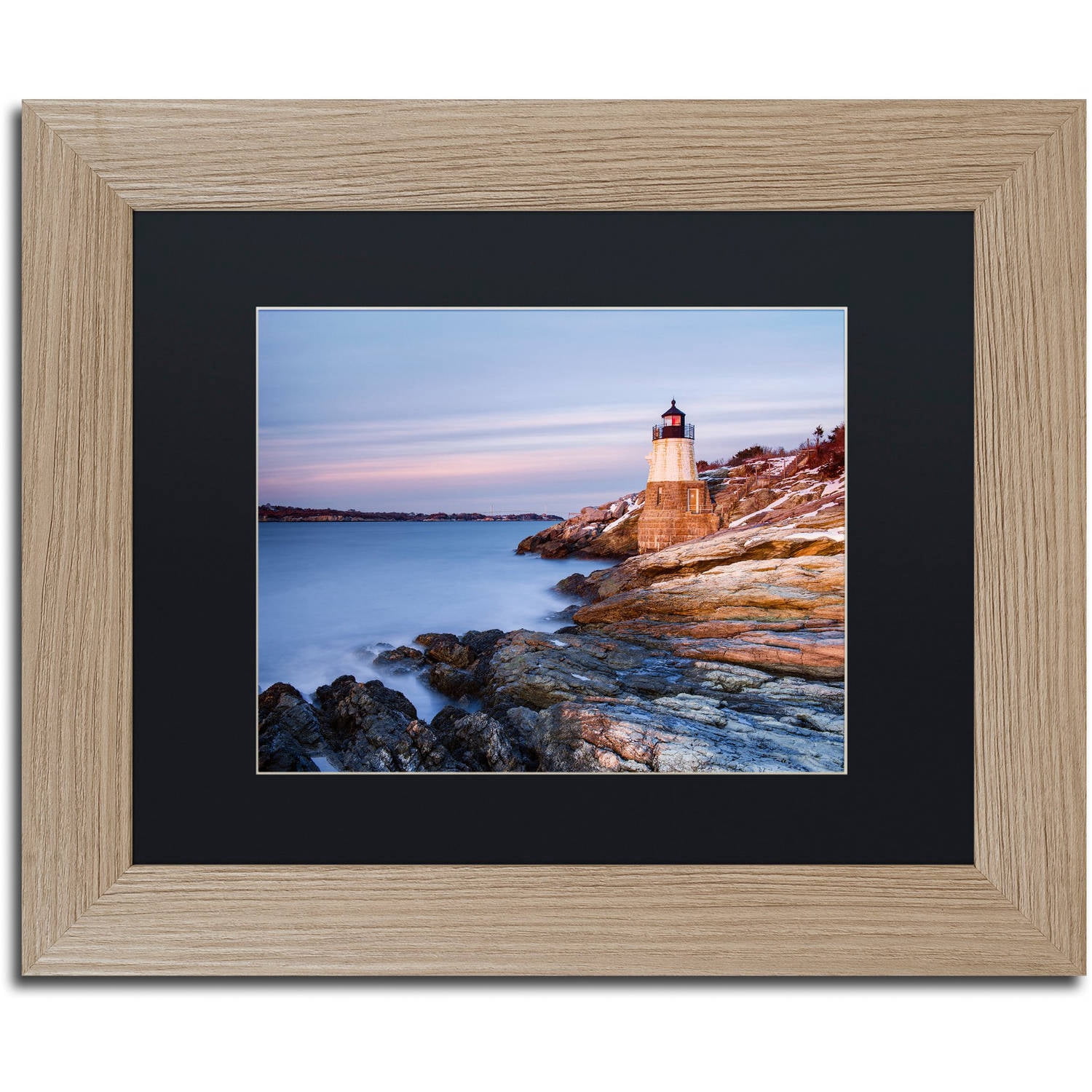 Trademark Fine Art "Stone on Rock" Canvas Art by Michael Blanchette Photography Black Matte, Birch Frame