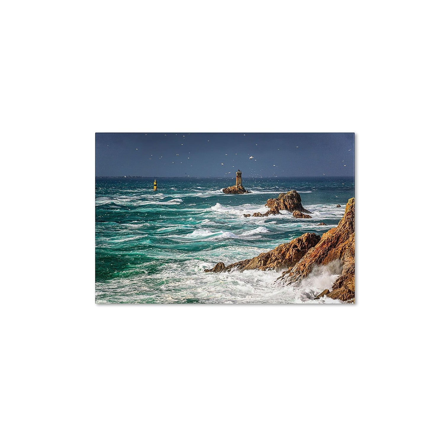 Mathieu Rivrin Stormy Coastal Landscape Canvas Art, 19" x 12"