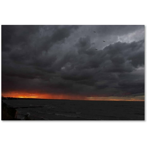 Trademark Fine Art "Stormy October Sunset" Canvas Art by Kurt Shaffer
