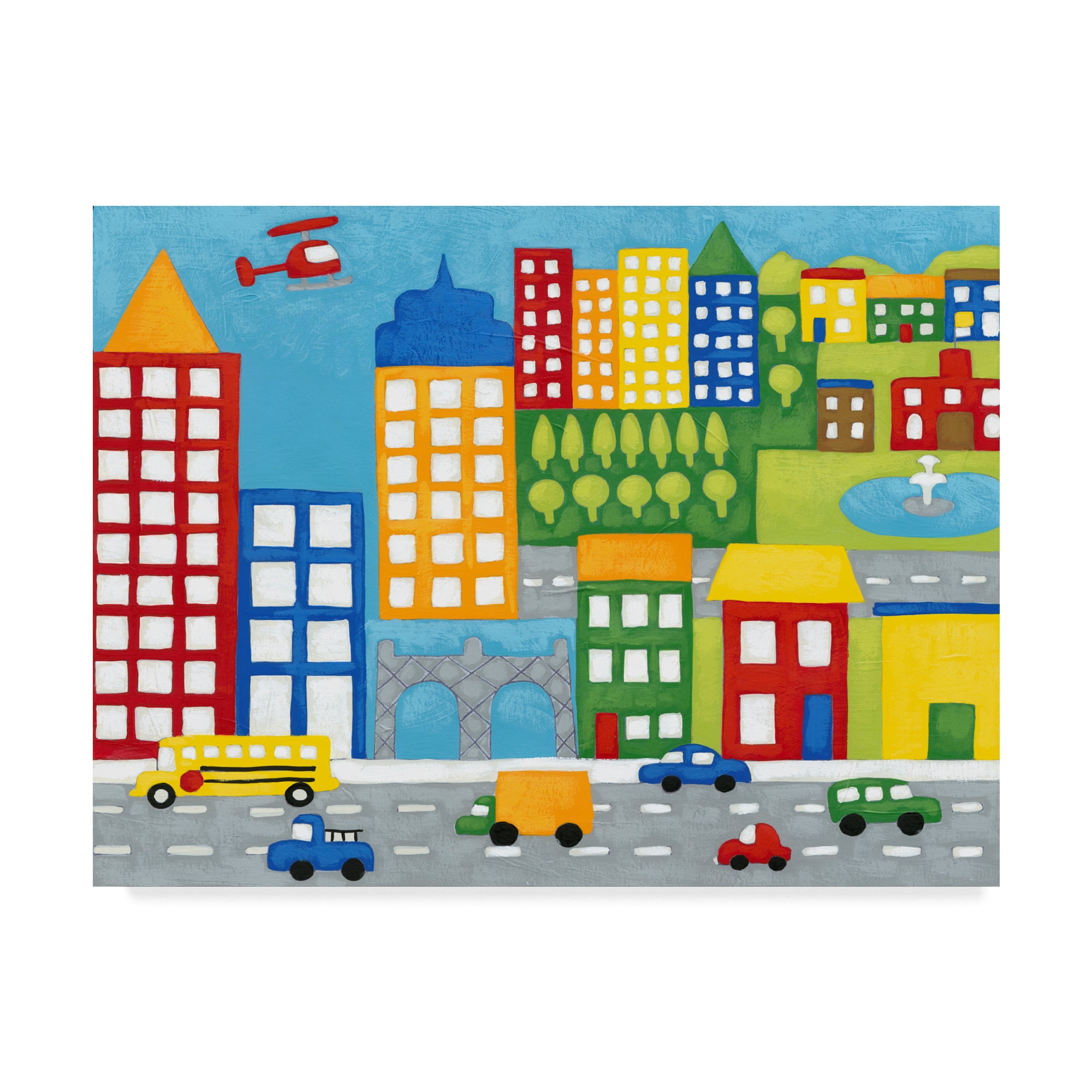 Trademark Fine Art 'Storybook City' Canvas Art by Chariklia Zarris