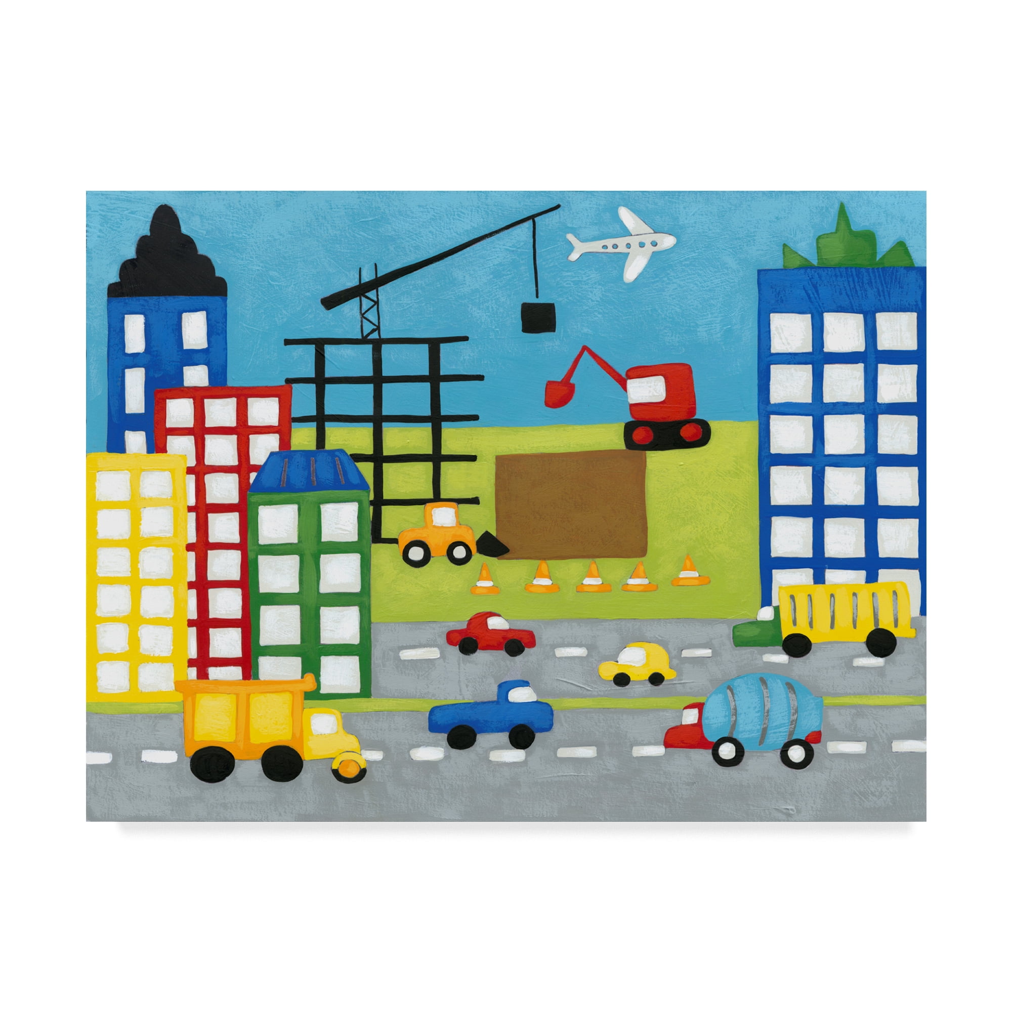 Trademark Fine Art 'Storybook Construction Site' Canvas Art by Chariklia Zarris