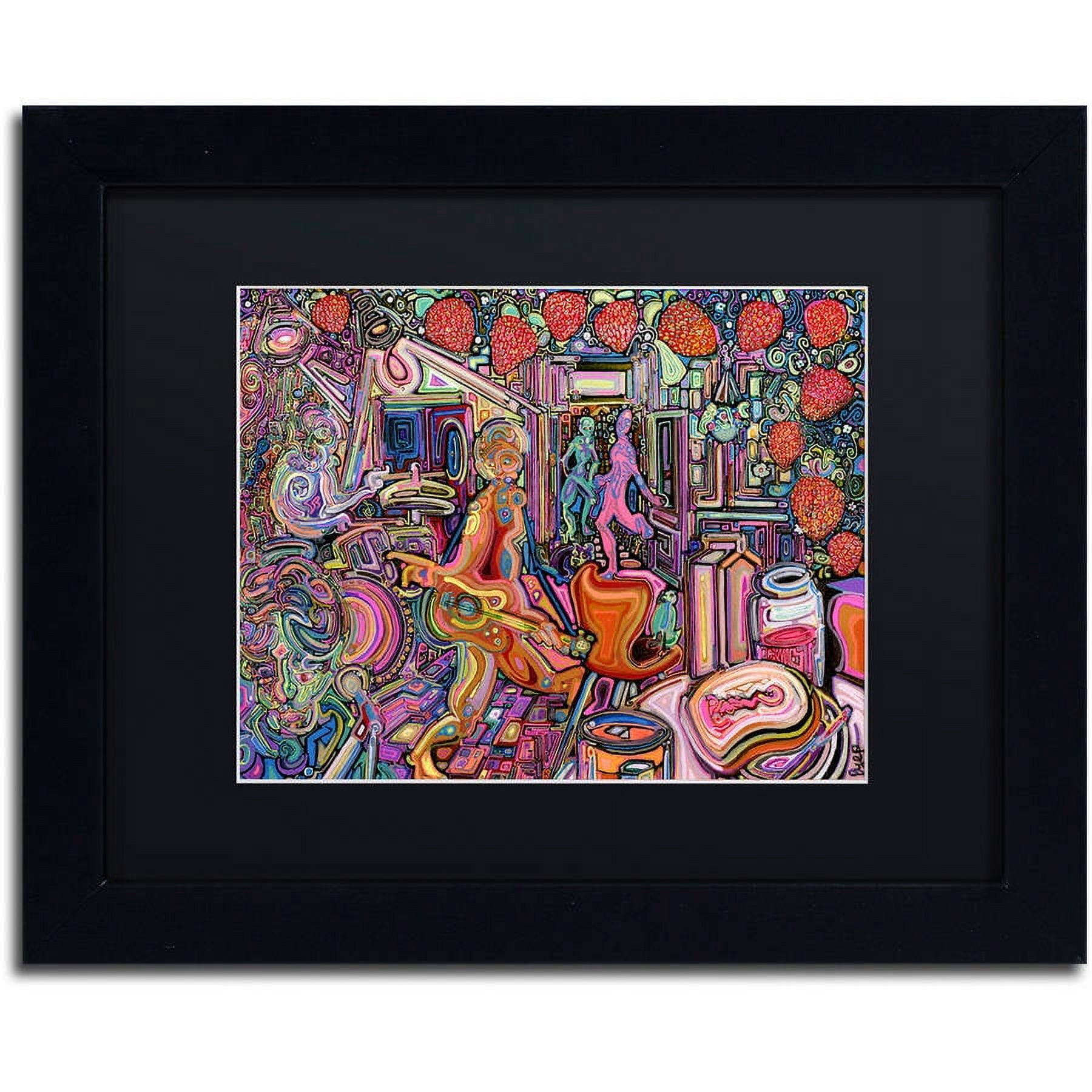 Trademark Fine Art "Strawberry Jam" Canvas Art by Josh Byer, Black Matte, Black Frame