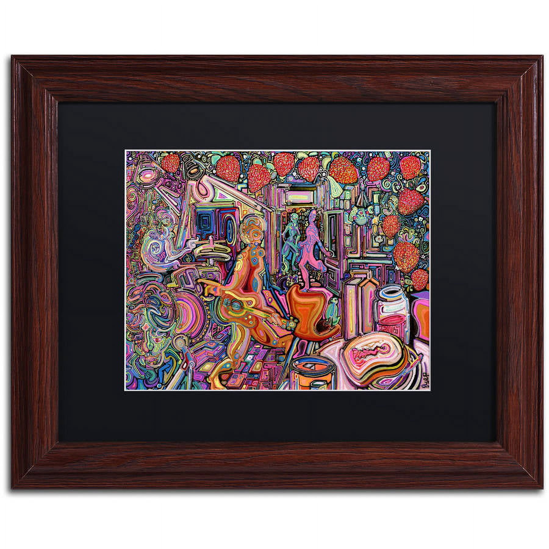 Trademark Fine Art "Strawberry Jam" Canvas Art by Josh Byer, Black Matte, Wood Frame