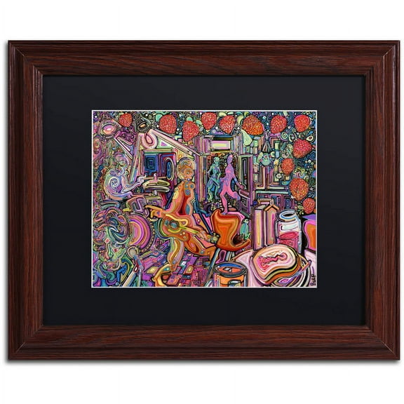 Trademark Fine Art "Strawberry Jam" Canvas Art by Josh Byer, Black Matte, Wood Frame