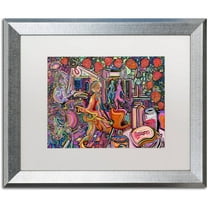Trademark Fine Art "Strawberry Jam" Canvas Art by Josh Byer, White Matte, Silver Frame
