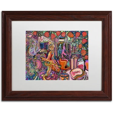 Trademark Fine Art "Strawberry Jam" Canvas Art by Josh Byer, White Matte, Wood Frame
