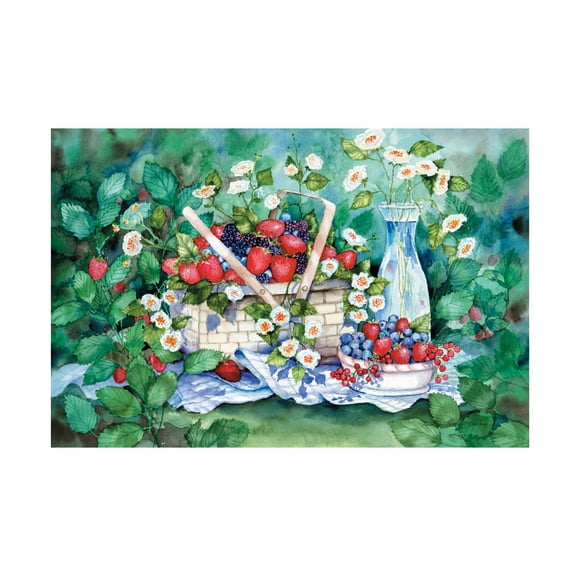 Trademark Fine Art 'Strawberry Picnic' Canvas Art by Kathleen Parr McKenna