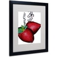 thumbnail image 1 of Trademark Fine Art "Strawberry Splash II" Framed Matted Art by Roderick Stevens, 1 of 2