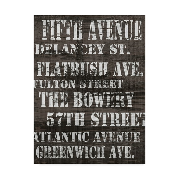 Trademark Fine Art 'Streets of New York II' Canvas Art by Andrea James