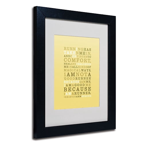 Trademark Fine Art "Strong Runner I" Canvas Art by Megan Romo, Black Frame