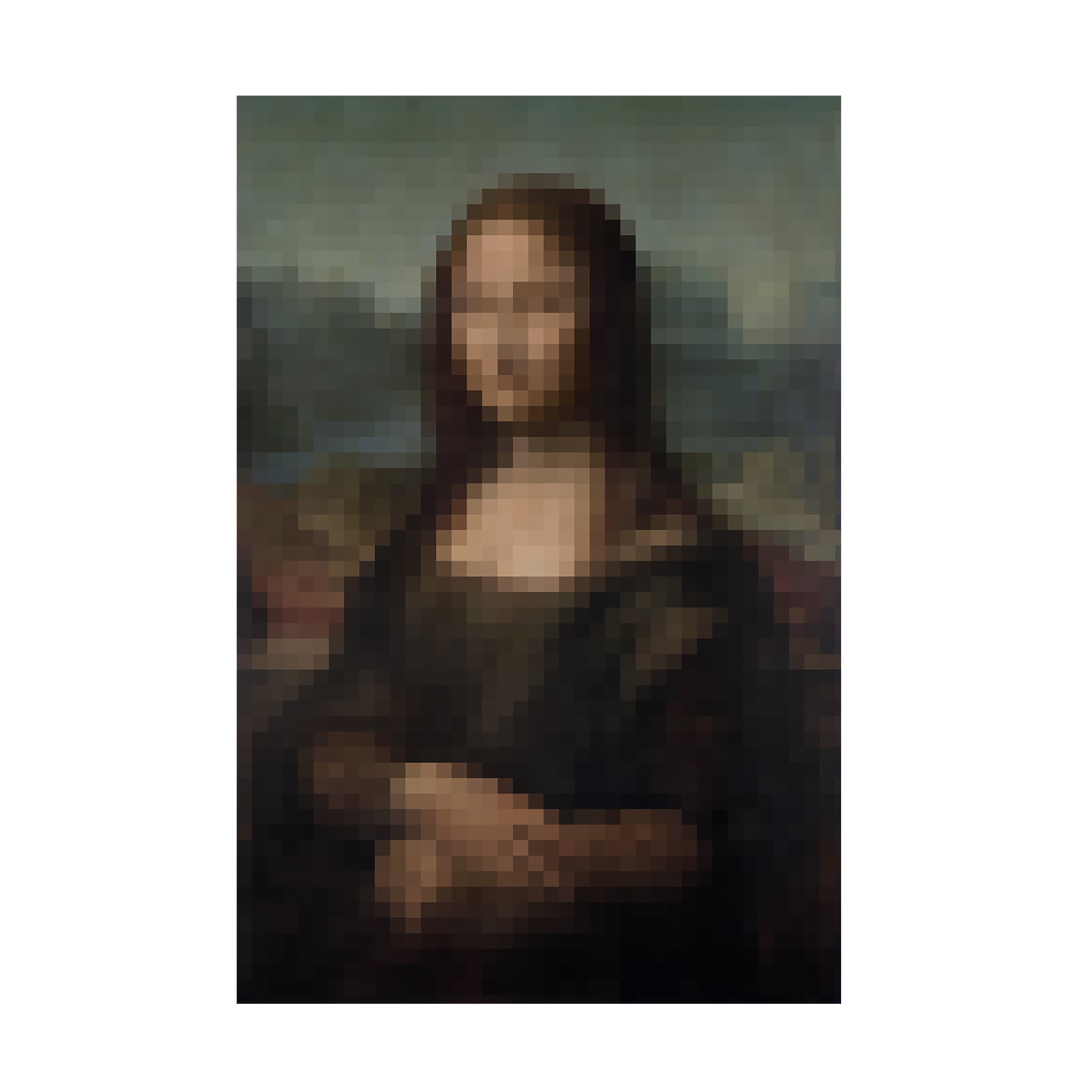 Trademark Fine Art Studio W Pixelated Mona Lisa Canvas Wall Art