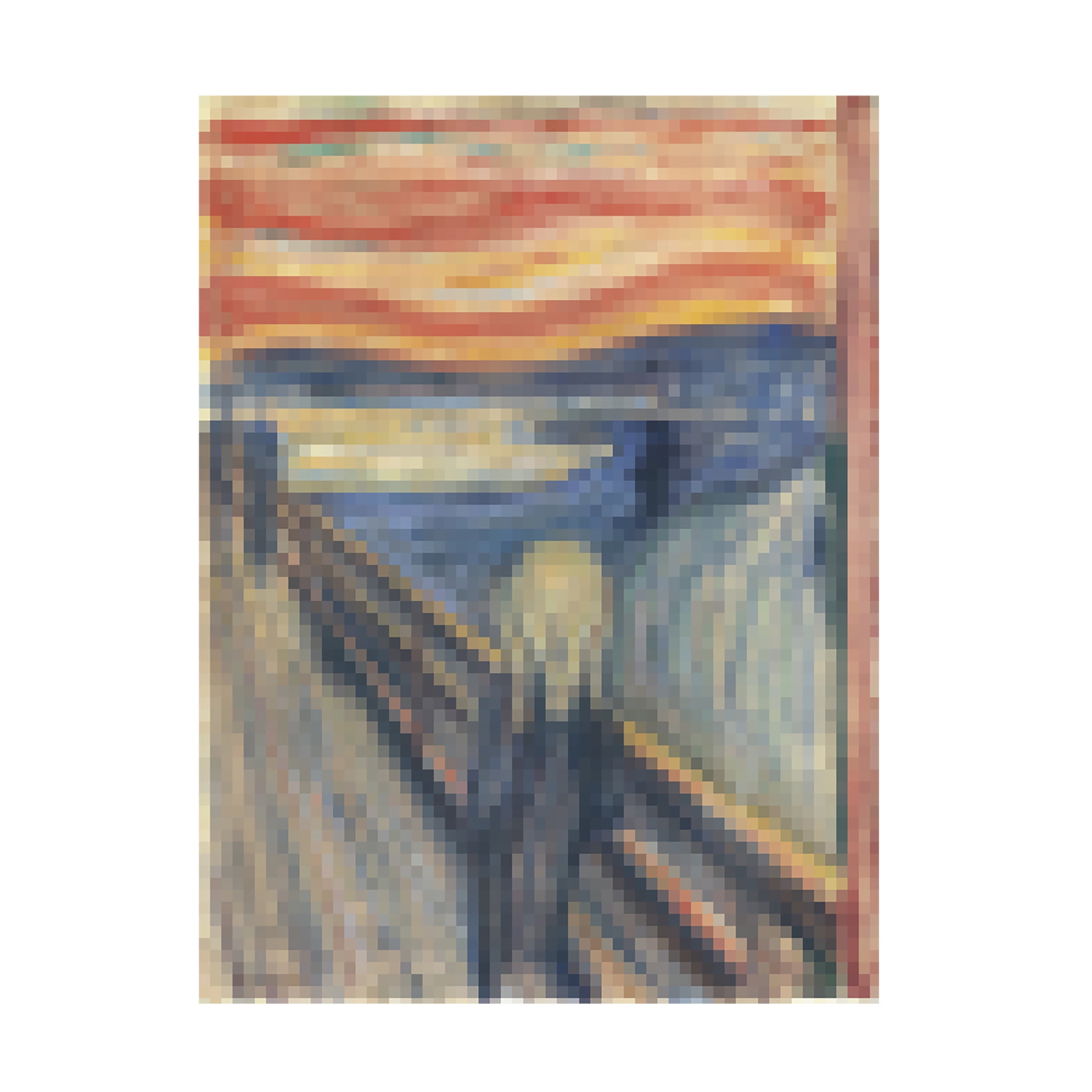Trademark Fine Art Studio W Pixelated The Scream Canvas Wall Art