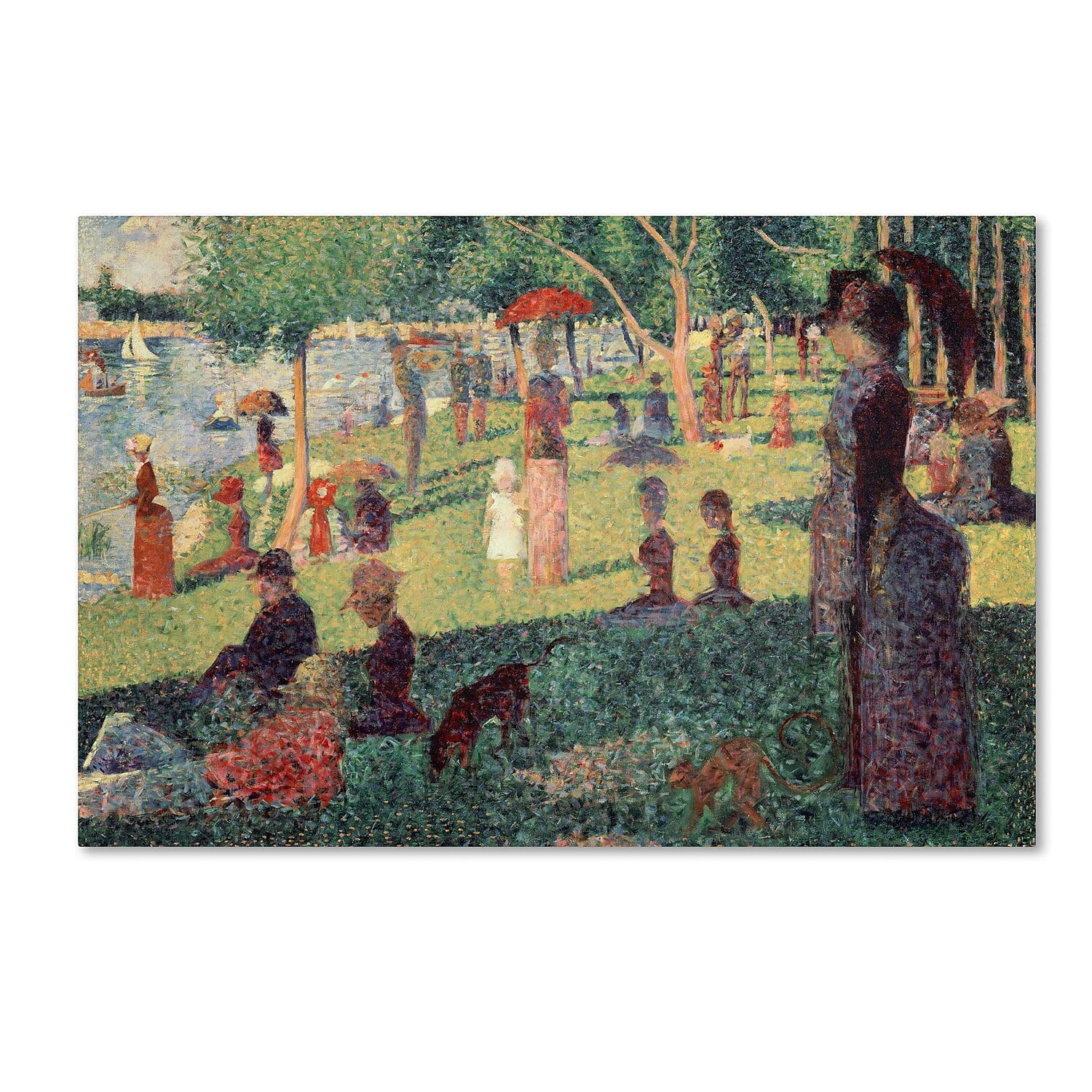 Trademark Fine Art "Study on La Grande Jatte" Canvas Art by Georges Seurat