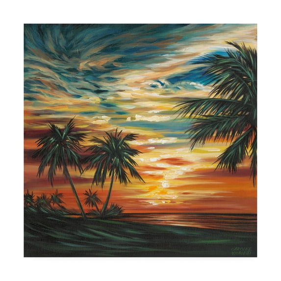 Trademark Fine Art 'Stunning Tropical Sunset I' Canvas Art by Carolee Vitaletti