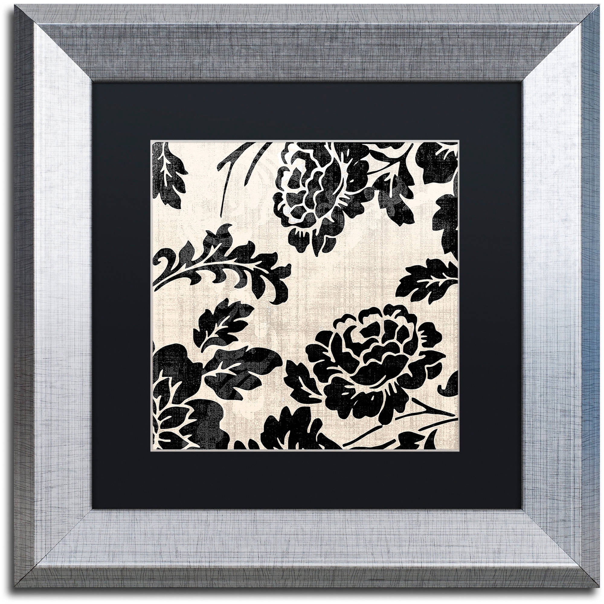 Trademark Fine Art "Stylesque III" Canvas Art by Color Bakery Black Matte, Silver Frame