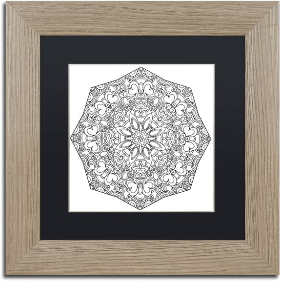 Trademark Fine Art "Sublime Mandala" Canvas Art by Kathy G. Ahrens, Black Matte, Birch Frame