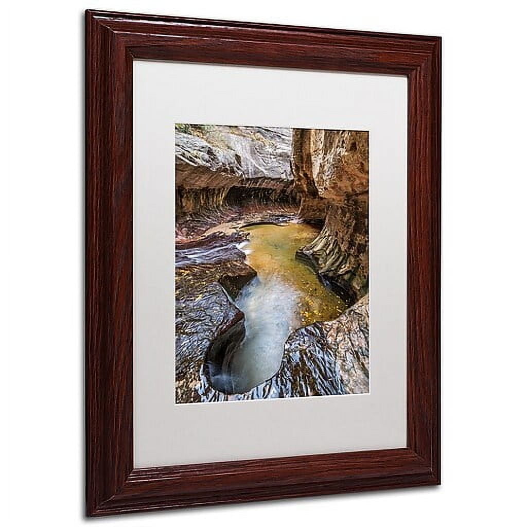 Trademark Fine Art "Subway 14mm" Canvas Art by Pierre Leclerc, White Matte/Wood Frame