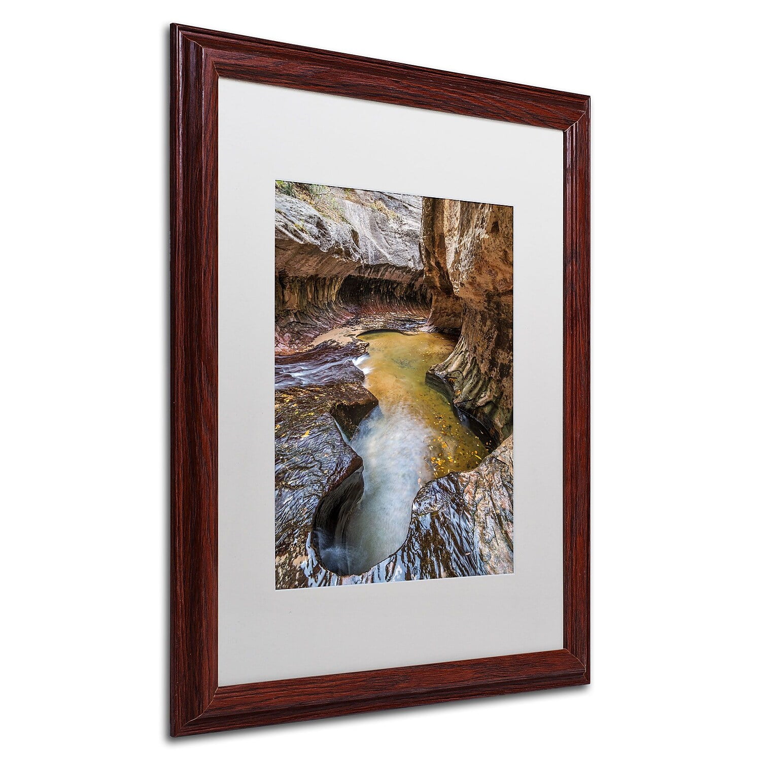 Trademark Fine Art "Subway 14mm" Canvas Art by Pierre Leclerc, White Matte/Wood Frame