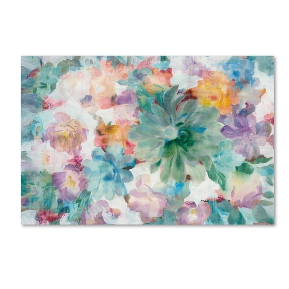 Trademark Fine Art 'Succulent Florals Crop' Canvas Art by Danhui Nai