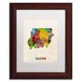 thumbnail image 1 of Trademark Fine Art 'Sudan Watercolor Map' Canvas Art by Michael Tompsett, White Matte, Wood Frame, 1 of 4