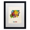 thumbnail image 1 of Trademark Fine Art ''Sudan Watercolor Map'' by Michael Tompsett 16' x 20' White Matted Black Frame (, 1 of 4