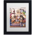 thumbnail image 1 of Trademark Fine Art 'Suds and Pups' Canvas Art by Jenny Newland, White Matte, Black Frame, 1 of 4