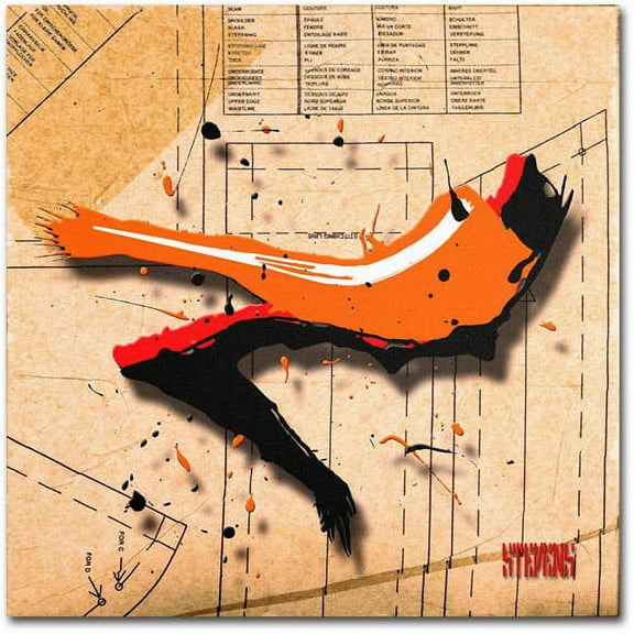 Trademark Fine Art "Suede Heel Orange" Canvas Art by Roderick Stevens