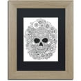 thumbnail image 1 of Trademark Fine Art "Sugar Skull Wreath" Canvas Art by Hello Angel, Black Matte, Birch Frame, 1 of 4