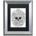 thumbnail image 1 of Trademark Fine Art "Sugar Skull Wreath" Canvas Art by Hello Angel, Black Matte, Silver Frame, 1 of 4
