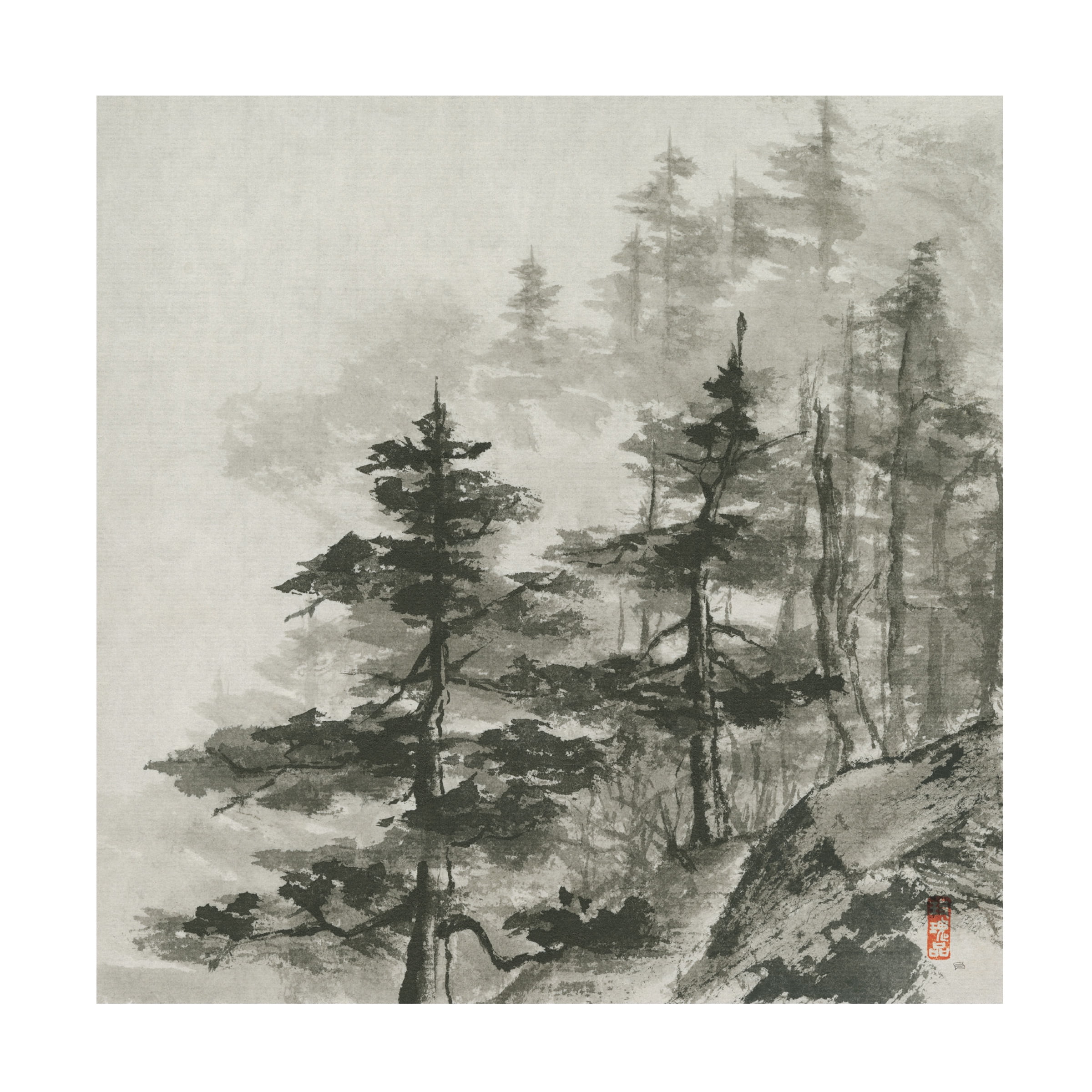 Trademark Fine Art 'Sumi Treetops Sq' Canvas Art by Chris Paschke