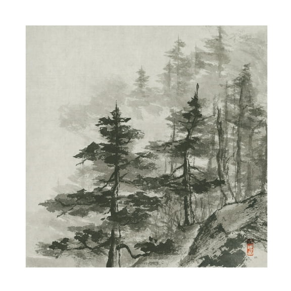 Trademark Fine Art 'Sumi Treetops Sq' Canvas Art by Chris Paschke