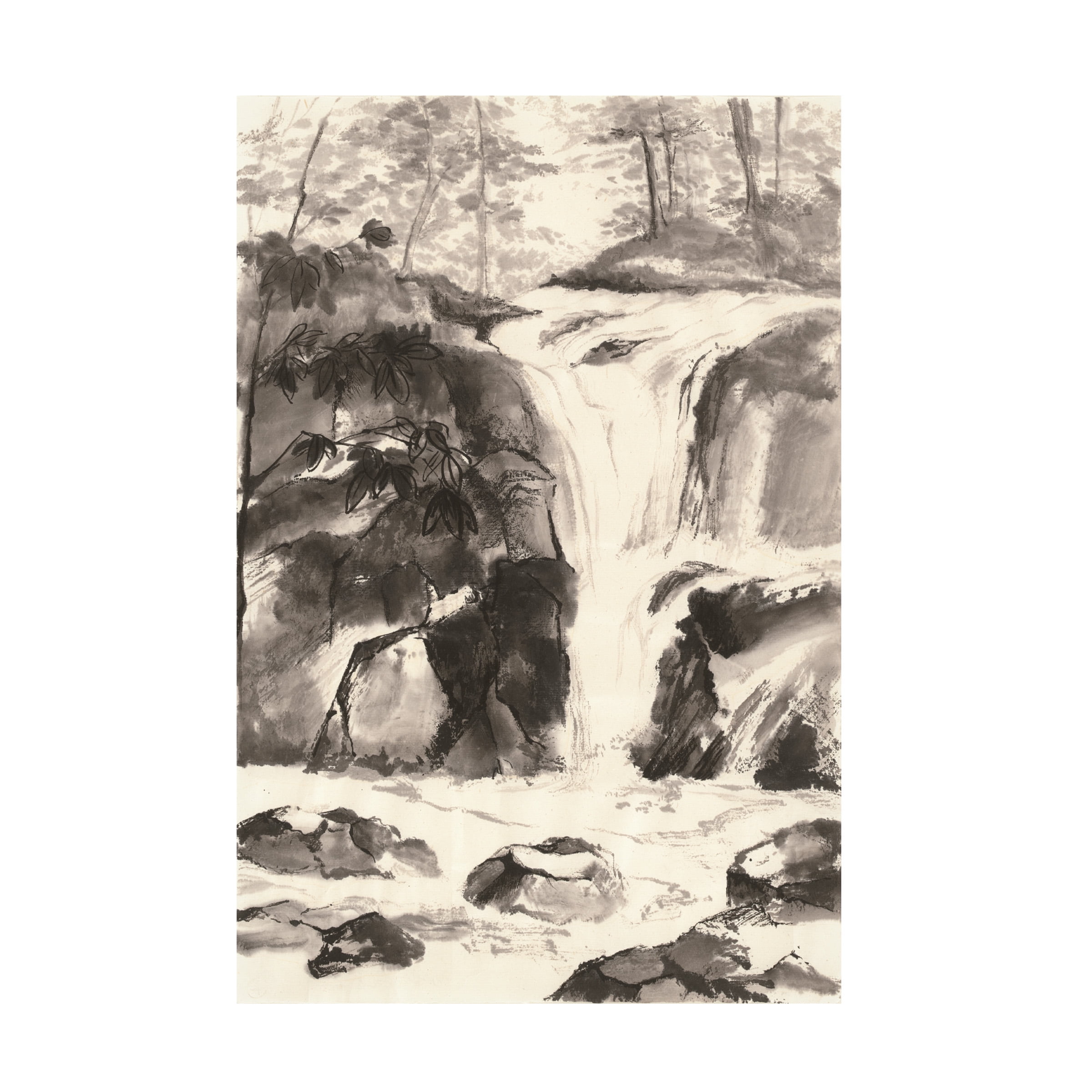 Trademark Fine Art 'Sumi Waterfall IV' Canvas Art by Chris Paschke
