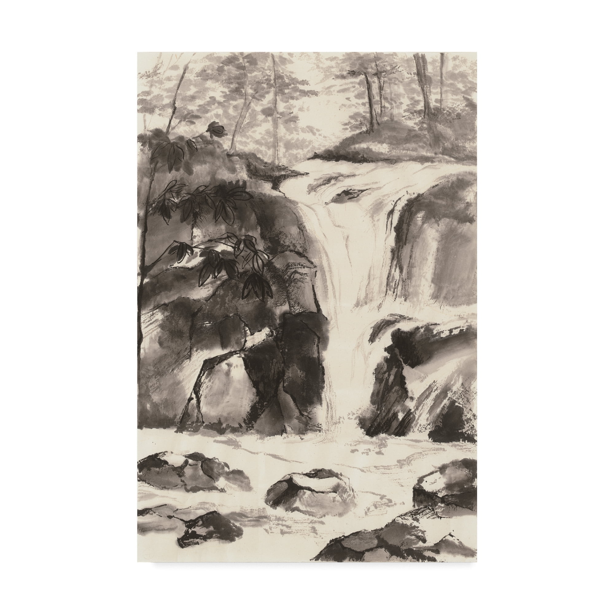 Trademark Fine Art 'Sumi Waterfall IV' Canvas Art by Chris Paschke