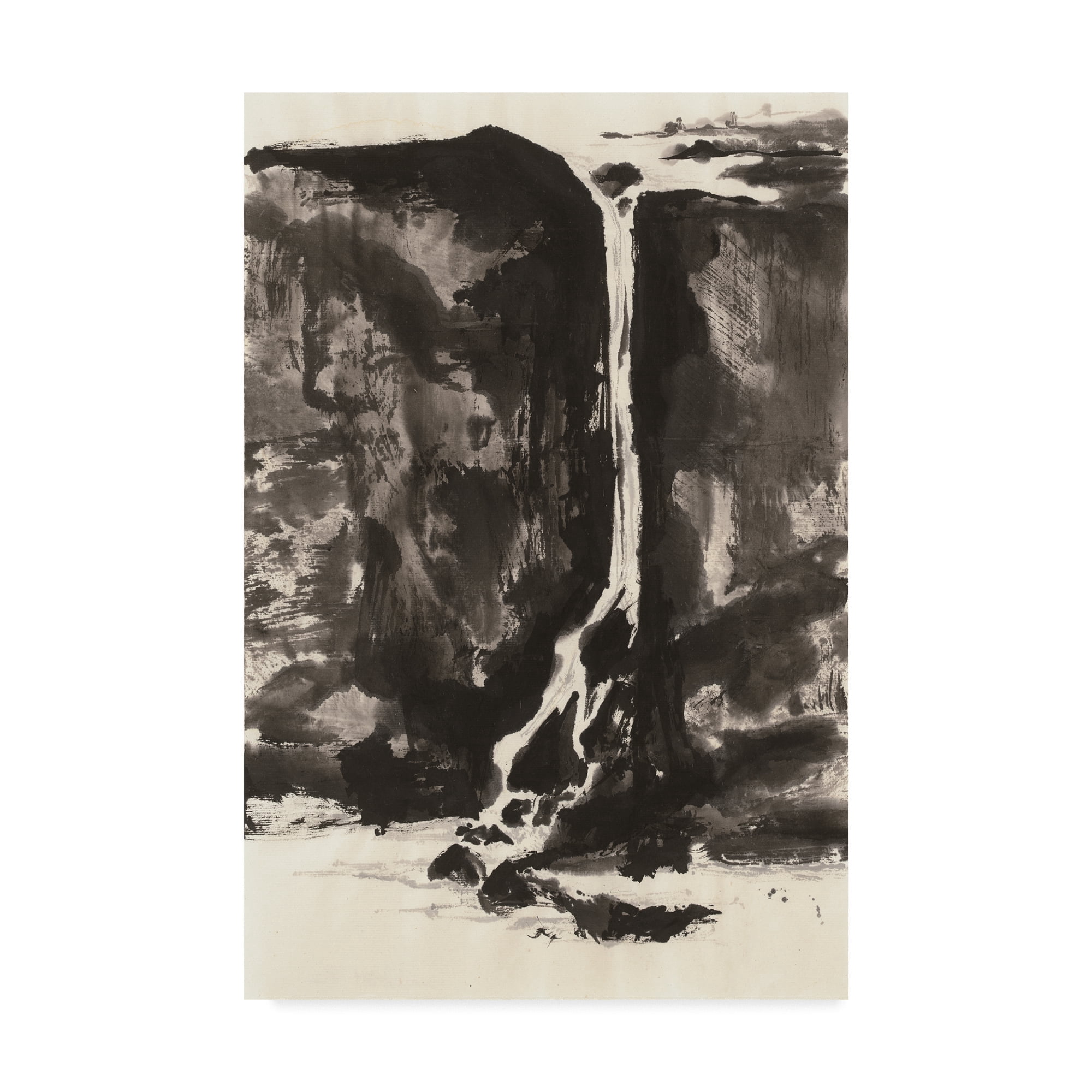 Trademark Fine Art 'Sumi Waterfall View II' Canvas Art by Chris Paschke