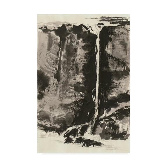 Trademark Fine Art 'Sumi Waterfall View III' Canvas Art by Chris Paschke