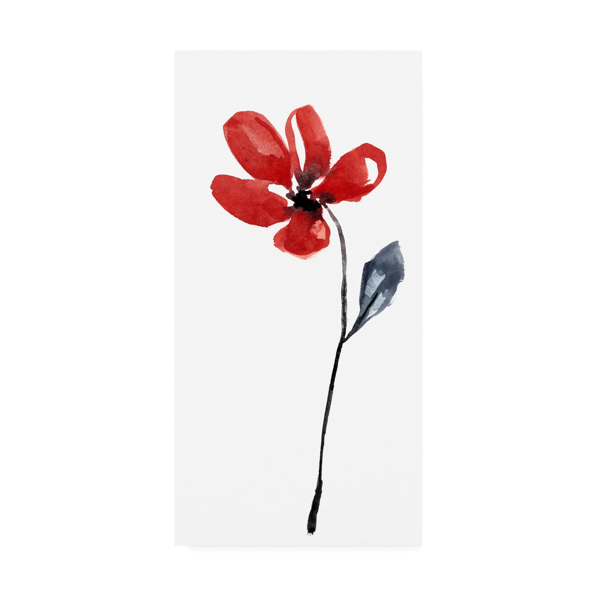 Trademark Fine Art 'Sumi-e en Rouge II' Canvas Art by Jennifer Goldberger