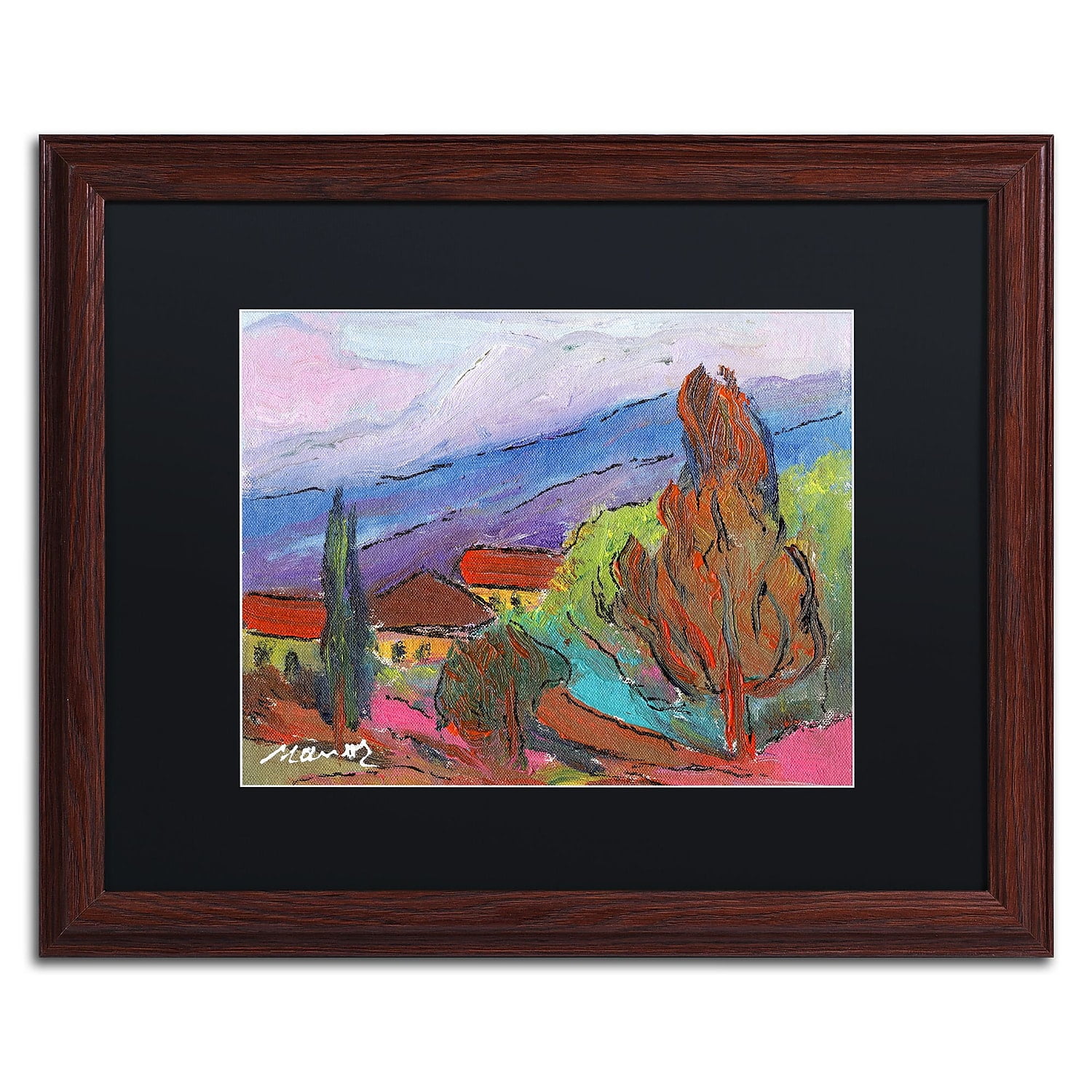 Trademark Fine Art "Summer Blush" Canvas Art by Manor Shadian Black Matte, Wood Frame