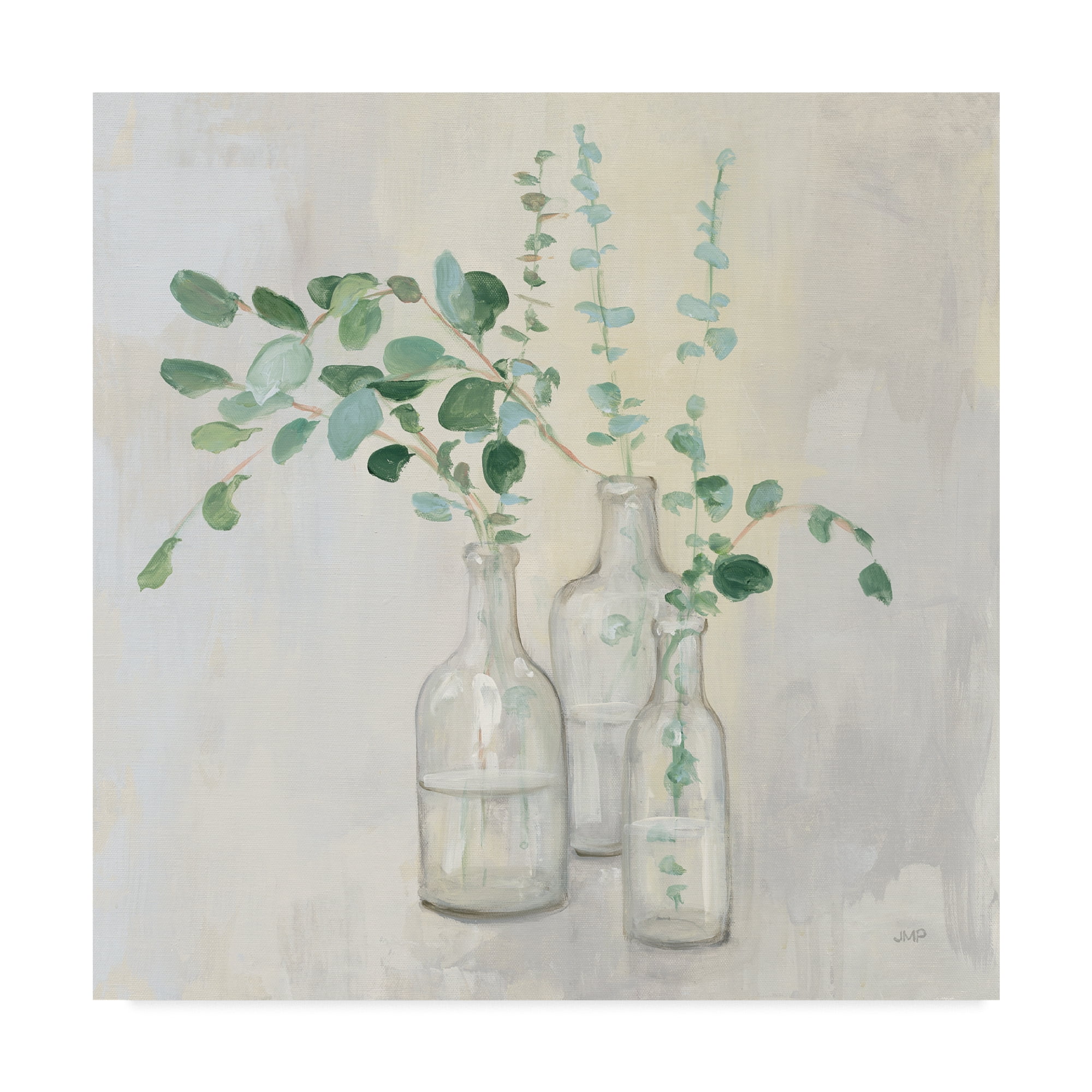 Trademark Fine Art 'Summer Cuttings I Bottles' Canvas Art by Julia Purinton