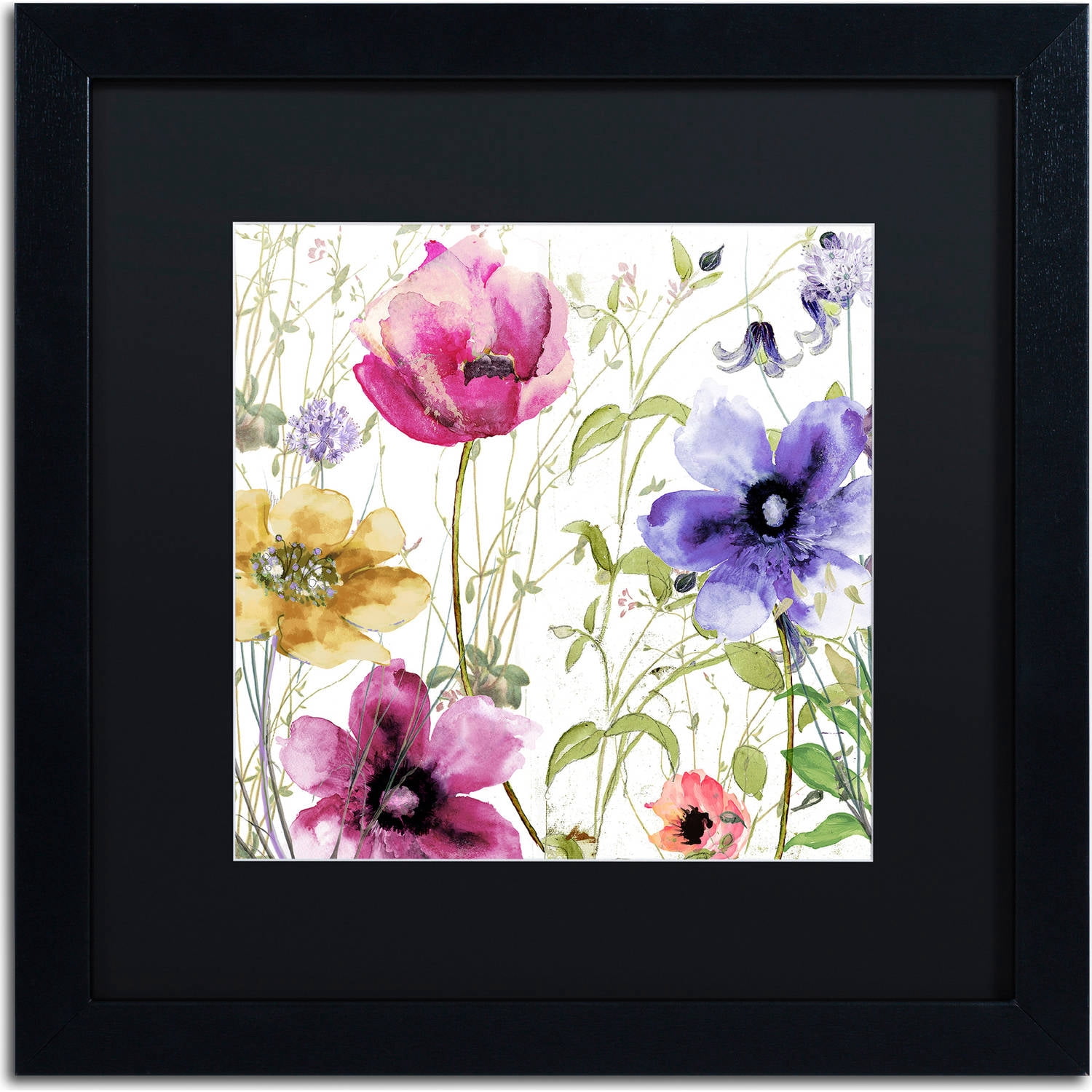 Trademark Fine Art "Summer Diary I" Canvas Art by Color Bakery, Black Matte, Black Frame
