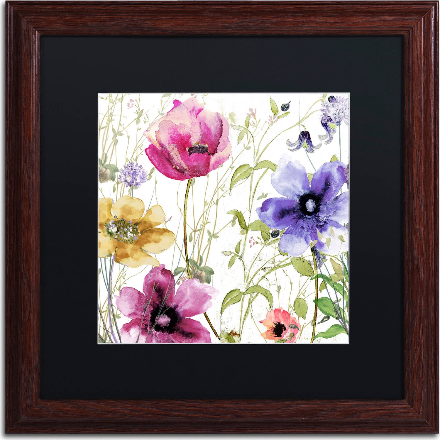 Trademark Fine Art "Summer Diary I" Canvas Art by Color Bakery, Black Matte, Wood Frame
