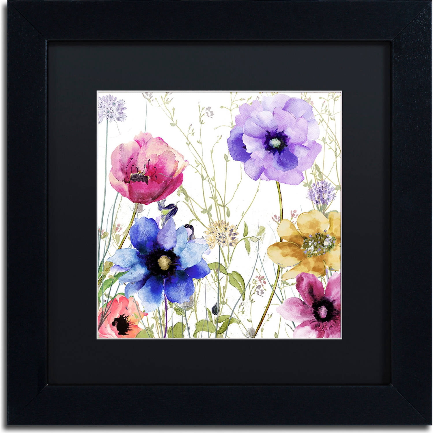 Trademark Fine Art "Summer Diary II" Canvas Art by Color Bakery, Black Matte, Black Frame