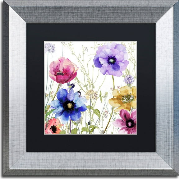 Trademark Fine Art "Summer Diary II" Canvas Art by Color Bakery, Black Matte, Silver Frame