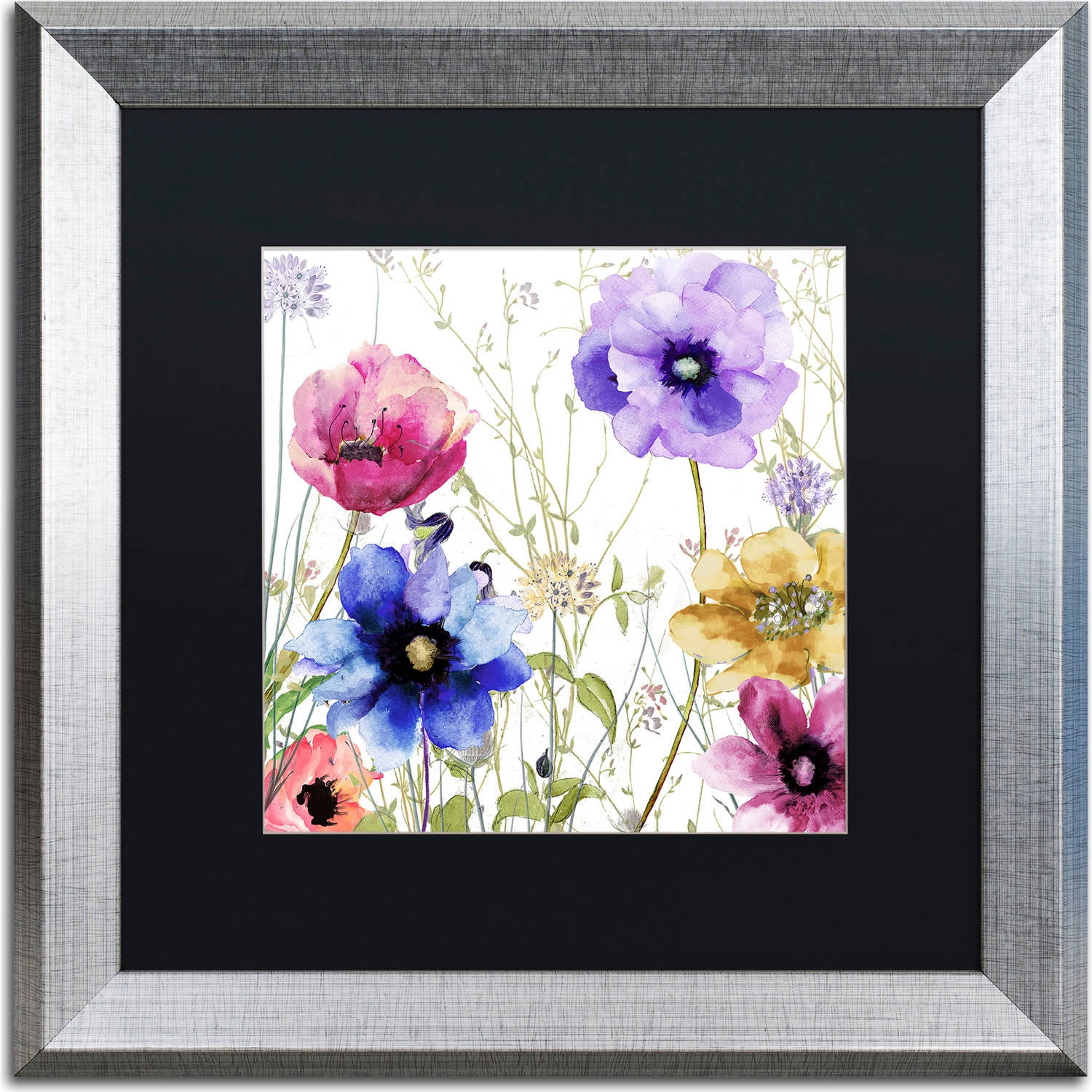 Trademark Fine Art "Summer Diary II" Canvas Art by Color Bakery, Black Matte, Silver Frame
