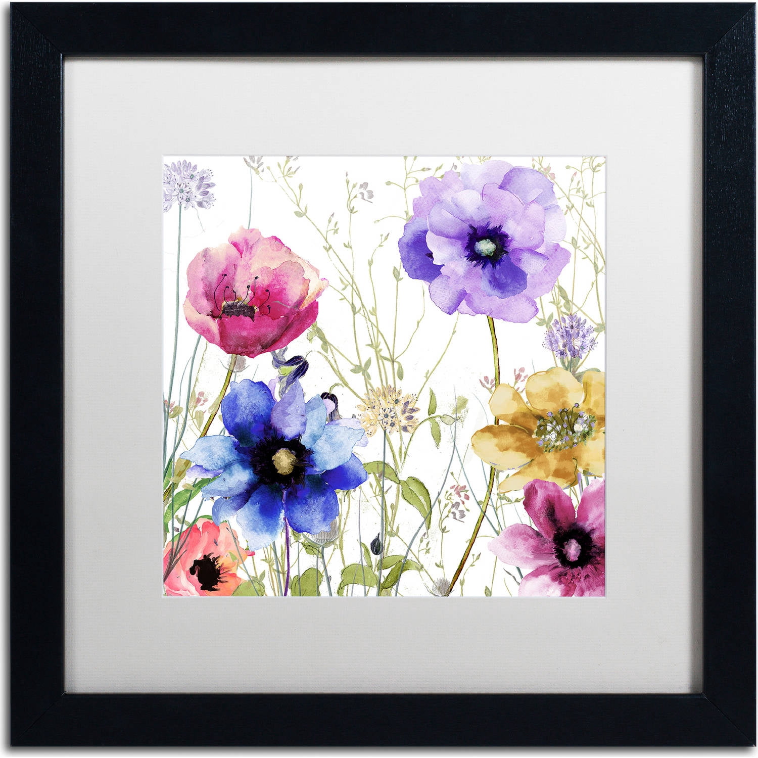 Trademark Fine Art "Summer Diary II" Canvas Art by Color Bakery, White Matte, Black Frame
