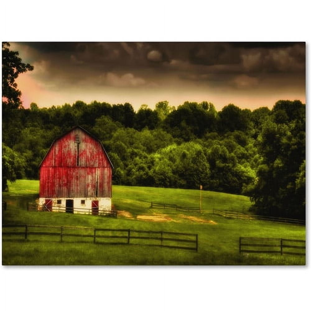 Trademark Fine Art "Summer Evening On the Farm" Canvas Art by Lois Bryan