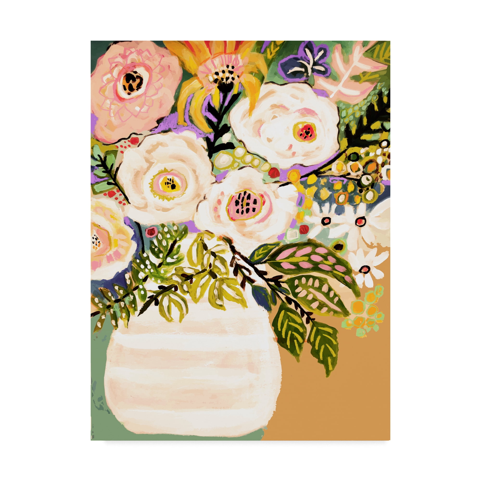 Trademark Fine Art 'Summer Flowers in a Vase II' Canvas Art by Karen Fields