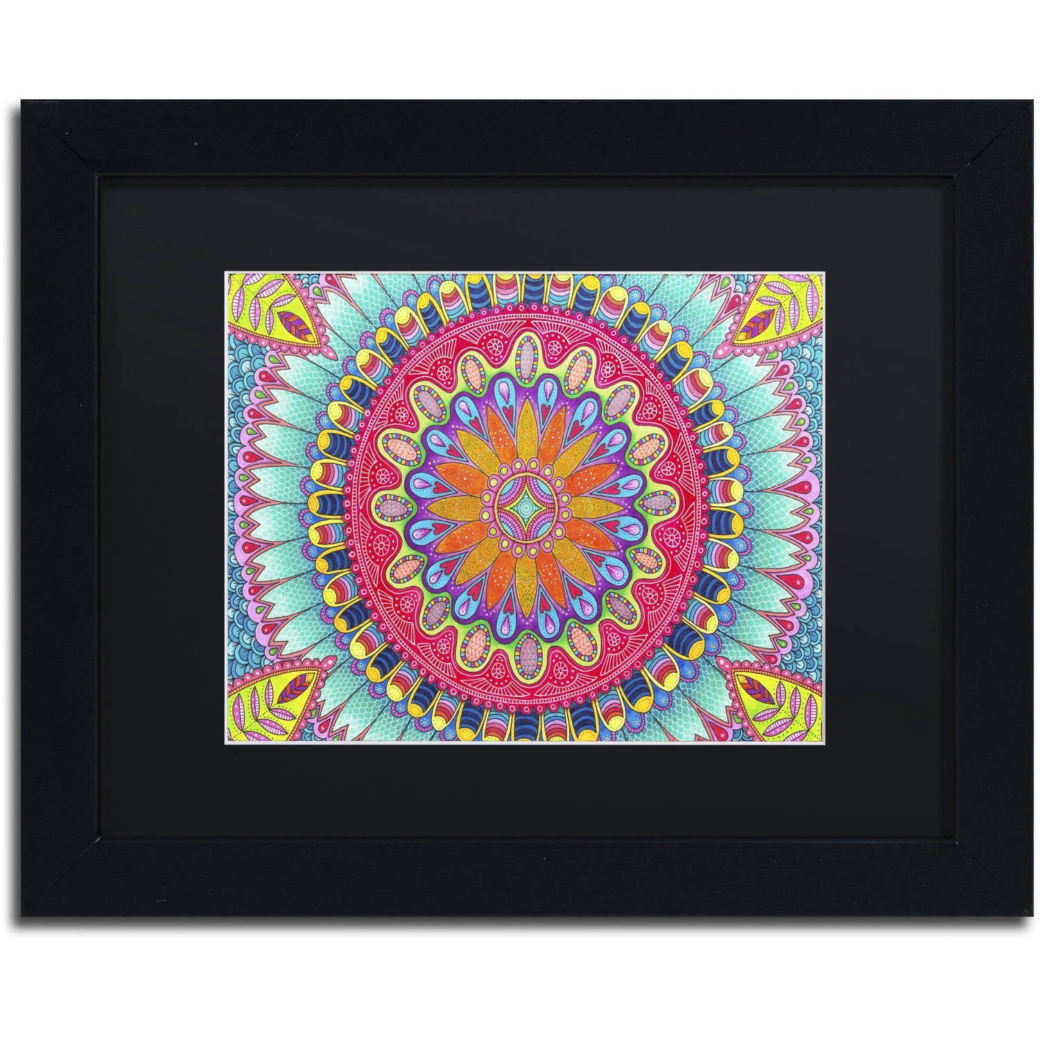 Trademark Fine Art "Summer Fun" Canvas Art by Hello Angel, Black Matte, Black Frame