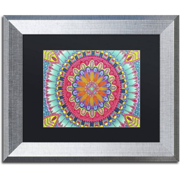 Trademark Fine Art "Summer Fun" Canvas Art by Hello Angel, Black Matte, Silver Frame